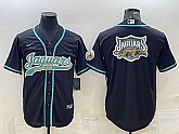 Men's Jacksonville Jaguars Black Team Big Logo With Patch Cool Base Stitched Baseball Jersey,baseball caps,new era cap wholesale,wholesale hats